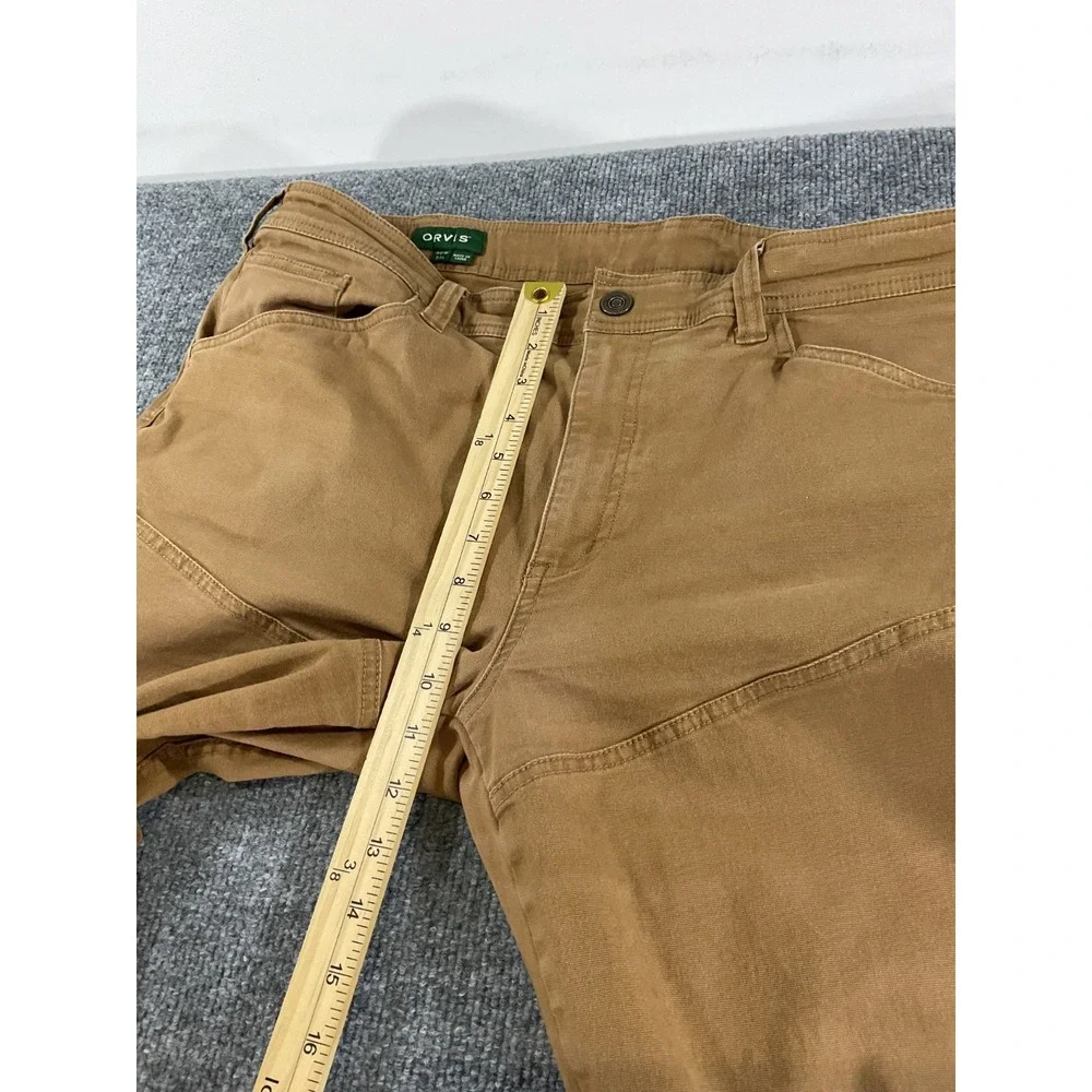 Orvis Men's 40x32 Brown 5 Pocket Pants Stretch Casual Outdoor Straight Fit